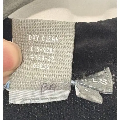 Vtg Clifford & Wills Womens Large Black Cardigan Wool Angora Velvet Sequin Trim