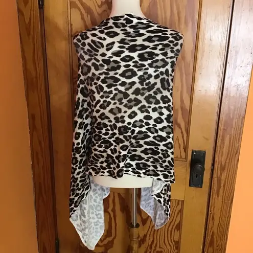 Chico's Layla Leopard Print Poncho Cover up