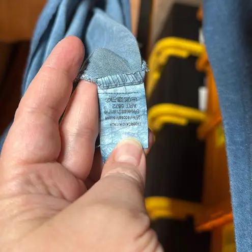 Scandal Made In Italy Blue Long Sleeve to 3/4 Sleeve Tunic Dress Teal Size Small