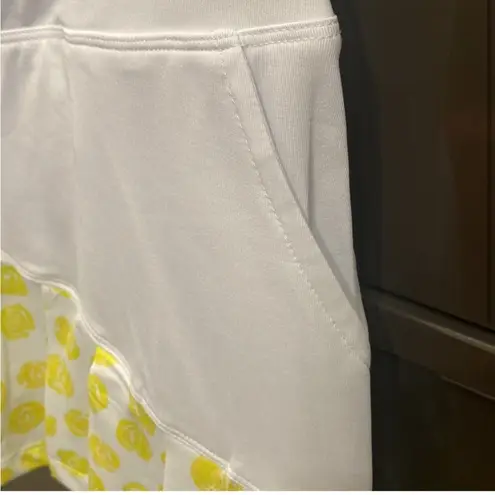 40Lime White Yellow Flower Flowy Tennis Skirt Size XS