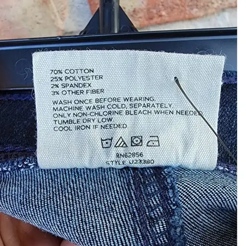 Hue Studio Distressed Denim Legging Midnight Rinse Plus Size XL 16/18 NEW