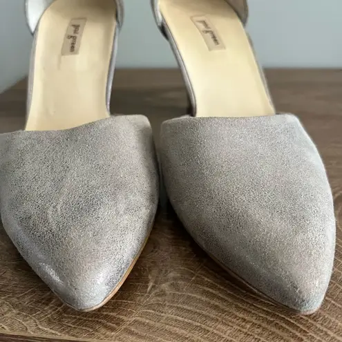 Paul Green Suede Heels 5.5 Gray D’Orsay Pump, Pointed Toe, Made in Austria Y2K