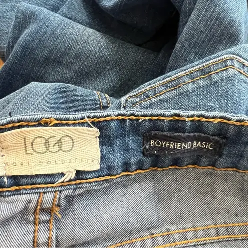 LOGO By Lori Goldstein Boyfriend Basic Jeans Dark Wash