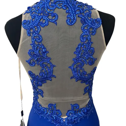 Coya Collection Royal Blue Sleeveless Prom Dress