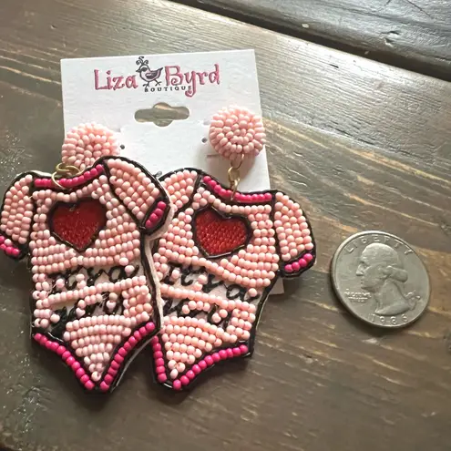 It’s a Girl Beaded Baby earrings Pink