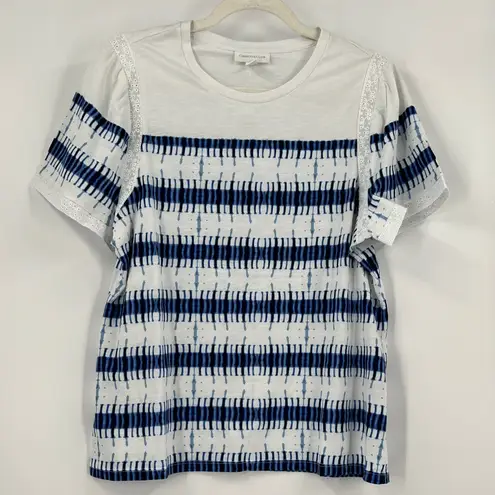 Charter Club Women Tops Petite Cotton Eyelet-Trim Puff-Sleeve Top Size PLNWT