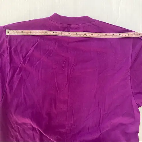 Vintage 80s 90s Greenpeace single stitch embroidered rainbow dove purple… Purple Size L