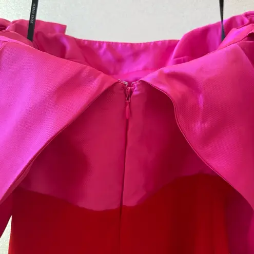 Solace London 🆕 Sian Colorblock Maxi Dress Red Sz 0 US