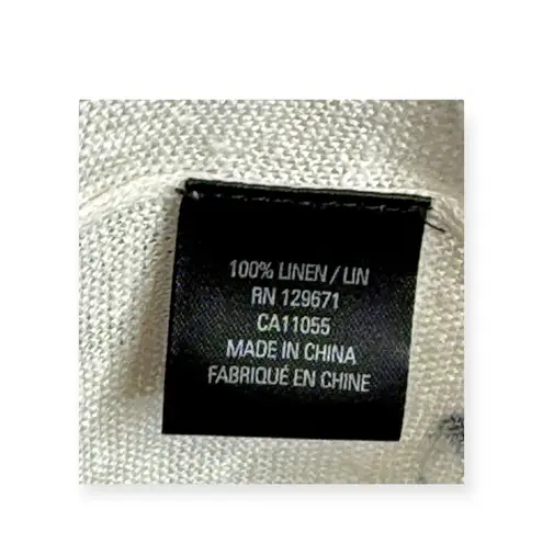 Skull Cashmere ☻︎ Skull Print Linen Short Sleeve Tee ☻︎ White ☻︎ Small ☻︎