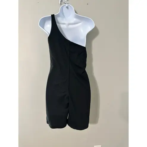 BUMPSUIT REVOLVE THE ROMEE COMBISHORT ROMPER ONE SHOULDER BLACK EUC SIZE L Size L