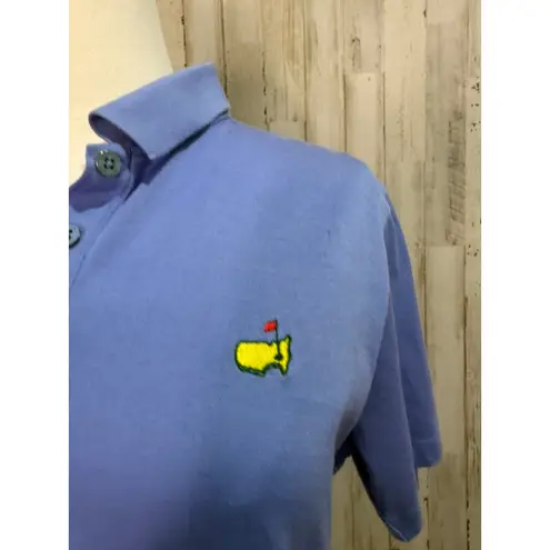 Masters Women's Polo Shirt Blue Short Sleeve Collared Size Large Casual