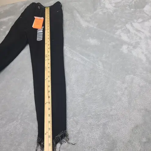 Risen Women's High Rise Crossover Jeans Black Size 0/24 Waist Size 24