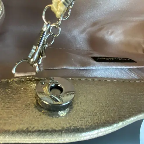 Kate Landry Gold Lame jewel bling clutch/shoulder bag