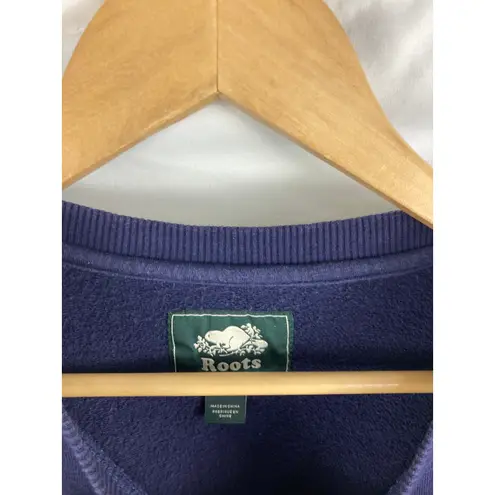 Roots Womans Purple Rainbow Logo Sweatshirt Size Large