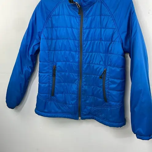 L.L.Bean Puffer Quilt Jacket Coat Outdoors Snow Royal Blue size Small full zip