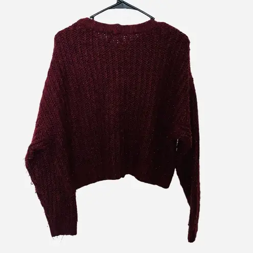 American Eagle  Burgundy Knit Sweater Size Medium