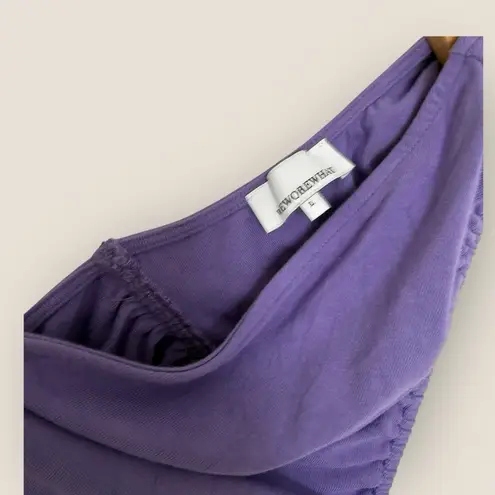 We Wore What WhoWhatWear | Gold & Purple Cutout Ruched Dress | Size L