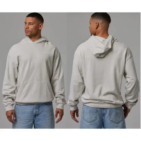 Talentless Long Sleeve Kangaroo Pocket Pullover Hoodie Cement Womens Size Medium