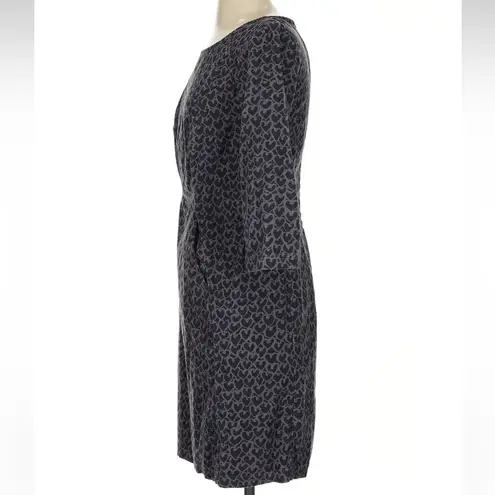 Boden Chic Rare Purple & Black Heart Print Pin