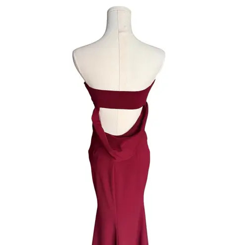 Katie May - Mary Kate Gown in Bordeaux Strapless Backless Formal Dress Sz 0