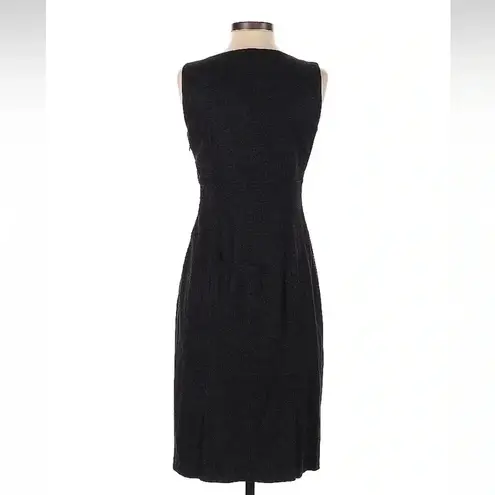 Max Mara Charcoal Grey Wool Blend Sheath Dress Jewel Collar Size 6 Small 40 IT