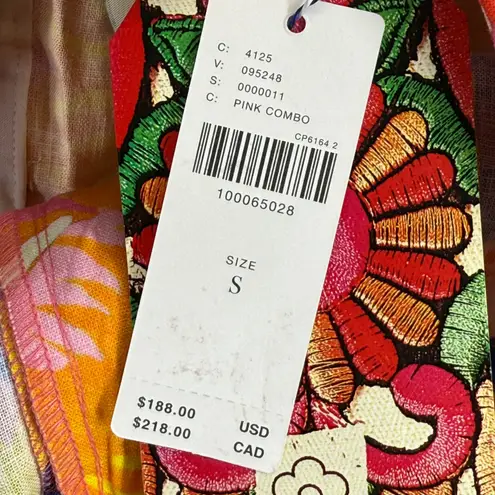 Farm Rio for Anthropologie Floral Print High Waist Shorts with Belt S