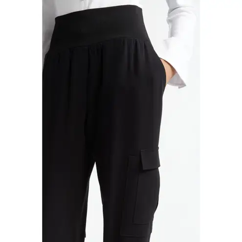 NWT Cinq a Sept Tous Les Jour Giles Joggers in Black Satin Pull