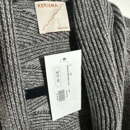 Kerisma  Rikki Cardigan Charcoal Gray Size Small Medium NWT