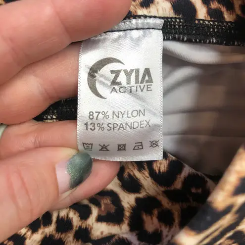 Zyia Brilliant Double Scrunchy Hustle Shorts Leopard