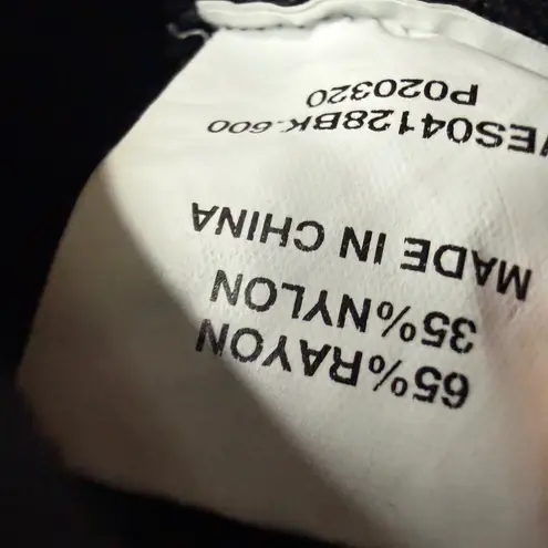 DISSH Ribbed Knit Cropped Tank Top Square Neck Black Size 14 Goth Rayon Nylon