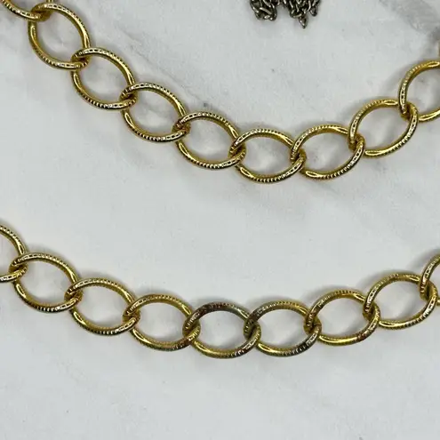 Y2K Gold Tone Chain Link Belt Tassel Charm Extra Small/Small (XS/S) ✨