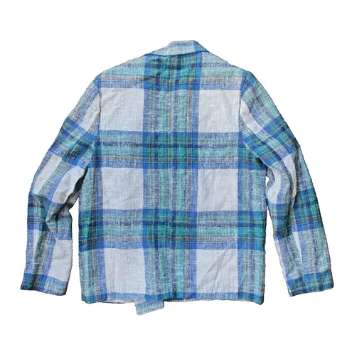 Vintage Plum Tree Escott Canada Blazer Blue Green Plaid Size 9/10 20x24