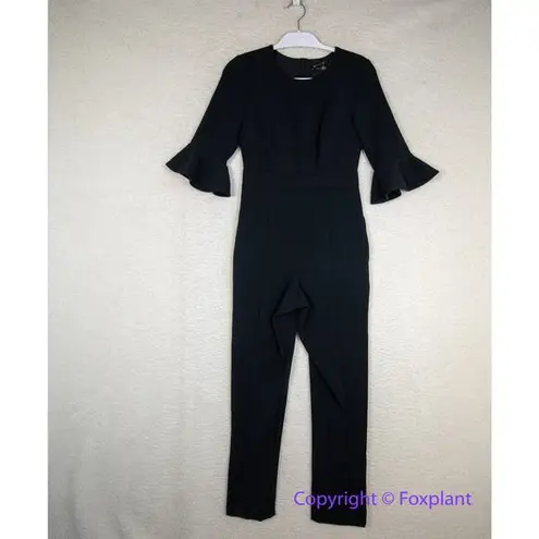 Black Halo New! Women's Brooklyn Jumpsuit black flare sleeve, size 2