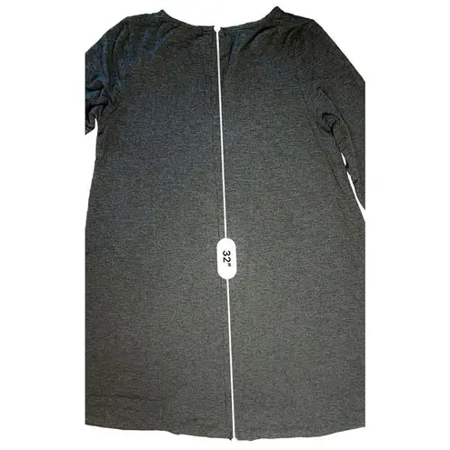 Agnes & Dora Agnes & Dora Dark Grey Jersey 3/4 Sleeve Tunic Swing Top X Small Academia NWT