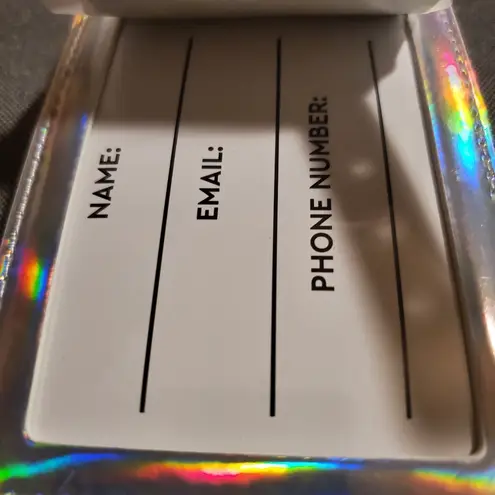 3/$15 Path Travel Holographic Luggage Tag Silver