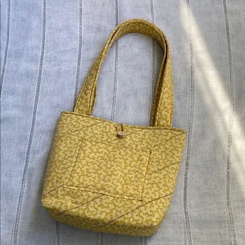 Handmade Yellow Patterned Tote Bag.