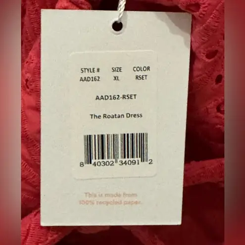 ANDIE NWT The Roatan Midi Dress - Eyelet - pink XL