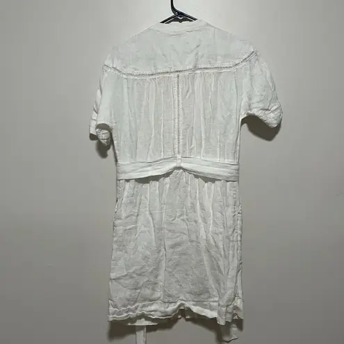 Faherty Prado Linen Dress In White Size XS