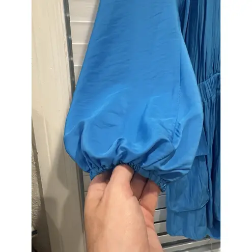 Ramy Brook DJ V Neck Beach Coastal Bright Blue Romper Size XS MSRP $425 NWT