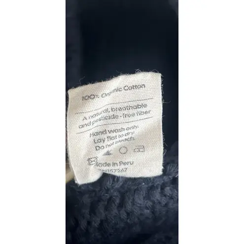 Mate the Label Organic Knit Cardigan Womens M/L Jet Black Chunky Thick Oversized