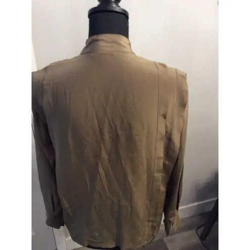 Vintage British Crown Colony Hong Kong 100% Silk Blouse Womens Size 6