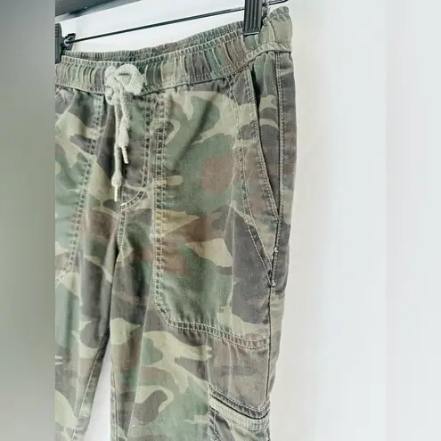 Sundry  Camo Camouflage Drawstring Waist Army Green Brown Jogger Pants Size 0