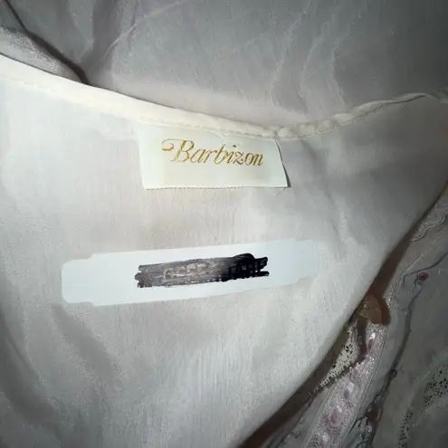 VINTAGE Barbizon Robe Womens Size Medium Pale Pastel Pink House Coat Button Up