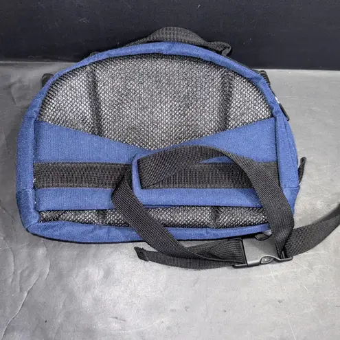 Route 66 Vintage Retro Fanny Pack Blue Adjustable Strap Zipper Pockets Belt EUC