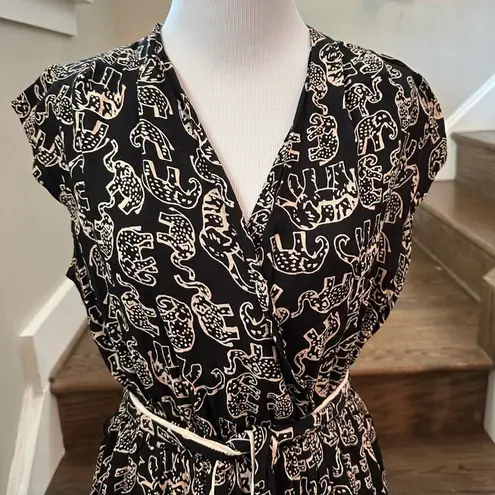 Maeve Anthropologie  Elephant Noronha Faux Wrap Dress Size Small