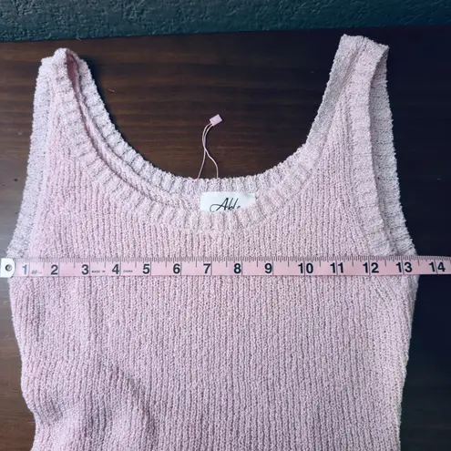 Able Los Angeles Pink Ethical Fringe Knit Dress Tank Top Sleeveless Size Small S