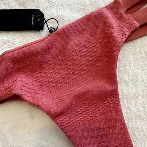 NWT Tavik Chloe Mini Cutout Swim Bottom in Textured Rose