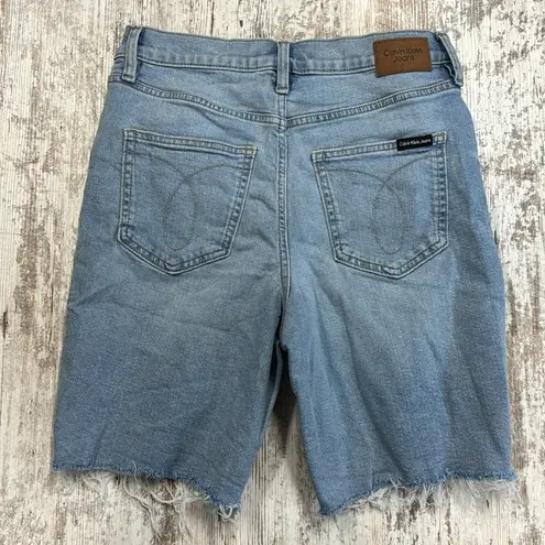 Calvin Klein Jeans NWOT Distressed Super High Rise 90’s Fit Raw Hem Jean Shorts