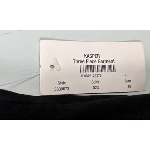 VTG NWOT Black Jacket Lace Tank 80s Kasper Academia Whimsey Goth Size 12