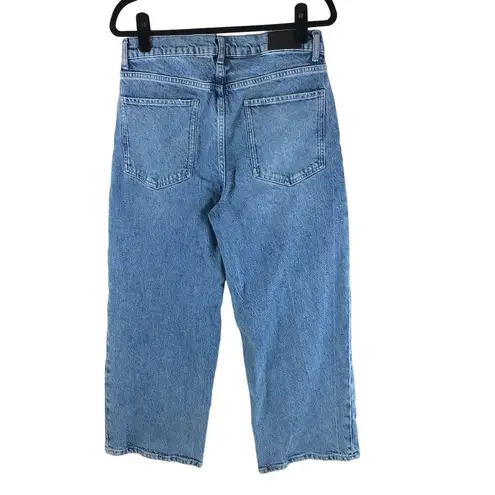 Rails Womens Jeans The Getty Crop High Rise Wide Leg Button Fly Medium Wash 30